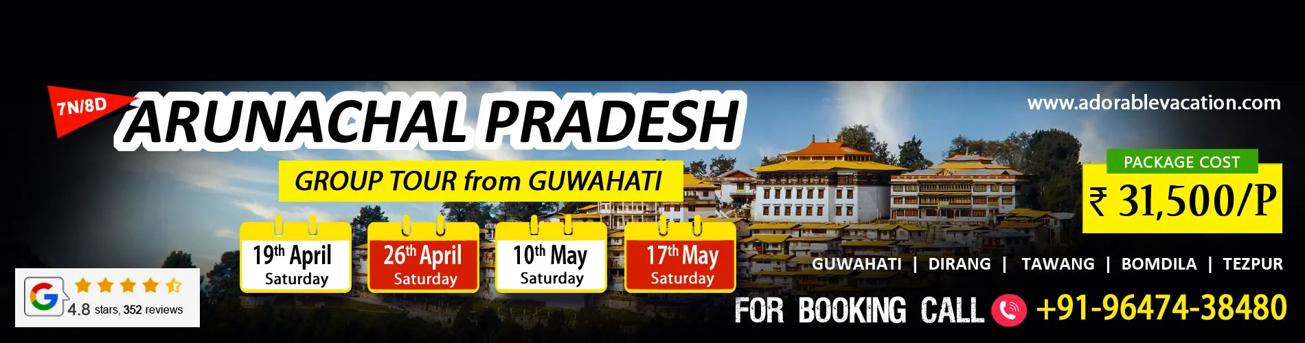 Arunachal Pradesh Group Package Tour from Guwahati